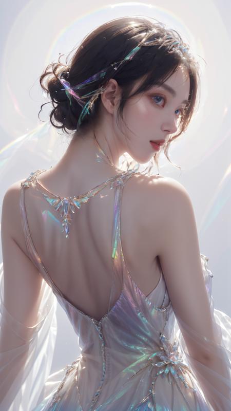 18888-3563836065-1girl,evening dress, jewelry, iridescence,  _lora_liuli3beta_1.5_, look back, upper body, white background.png